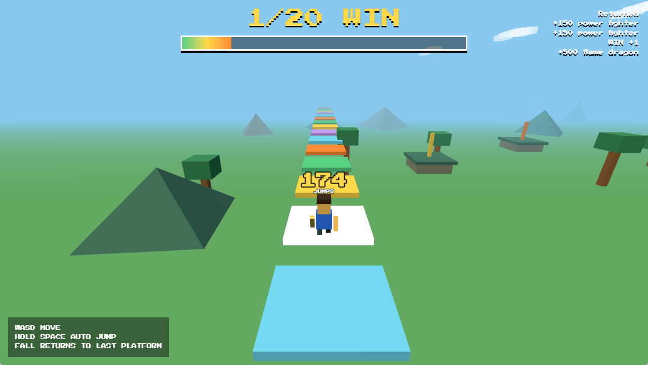 Road Hop parkour route gameplay